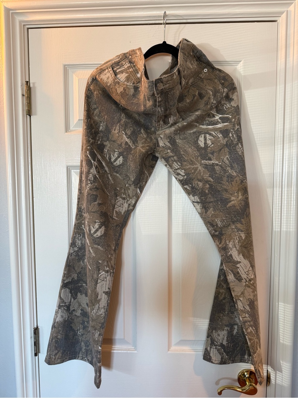 Camo jeans worn once